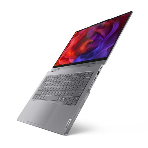 Lenovo ThinkBook 14 G4 21MX - Flip design - Intel Core Ultra 5 - 125U / up to 4.3 GHz - Win 11 Pro - Intel Graphics - 16 GB RAM - 256 GB SSD NVMe - 14" IPS touchscreen 1920 x 1200 - Wi-Fi 6E, Bluetooth - luna grey - kbd: UK - with 1 Year Lenovo Premier Support — view 5