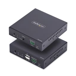 StarTech.com HDMI KVM Extender Over IP Network, 4K 60Hz, Driverless - Transmitter and receiver Kit - video/audio/USB extender - HDMI