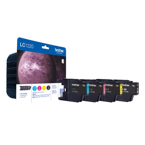 Brother LC1220VALBP - 4-pack - black, yellow, cyan, magenta - original - blister - ink cartridge - for Brother DCP-J525, DCP-J725, DCP-J925, MFC-J430, MFC-J625, MFC-J825, MyMio MFC-J825