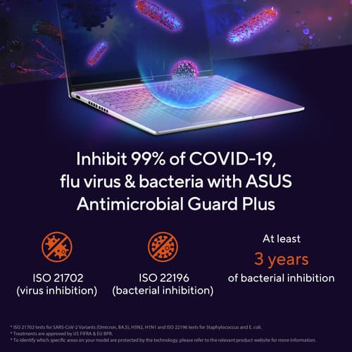ASUS Vivobook 16 M1605YA-MB456W - 180-degree hinge design - AMD Ryzen 7 - 7730U / up to 4.5 GHz - Win 11 Home - Radeon Graphics - 16 GB RAM - 1 TB SSD NVMe - 16" 1920 x 1200 - cool silver — view 17