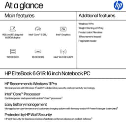 HP EliteBook 6 G1iR Notebook - 16" - Intel Core 5 - 120U - 16 GB RAM - 512 GB SSD - UK