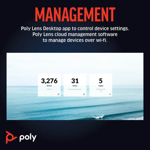 Poly Studio R30 - Personal video bar - Zoom Certified, Certified for Microsoft Teams - sand — view 4