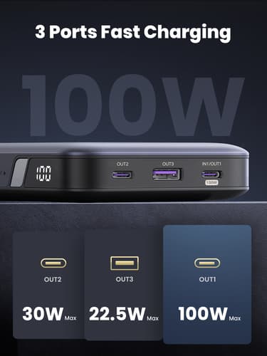 Ugreen 25188 Power Bank 20000 mAh Grey — view 6