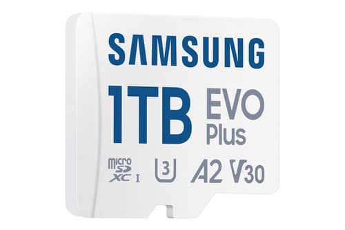 Samsung EVO Plus MB-MC1T0SA - Flash memory card (microSDXC to SD adapter included) - 1 TB - A2 / Video Class V30 / UHS-I U3 / Class10 - microSDXC UHS-I — view 4