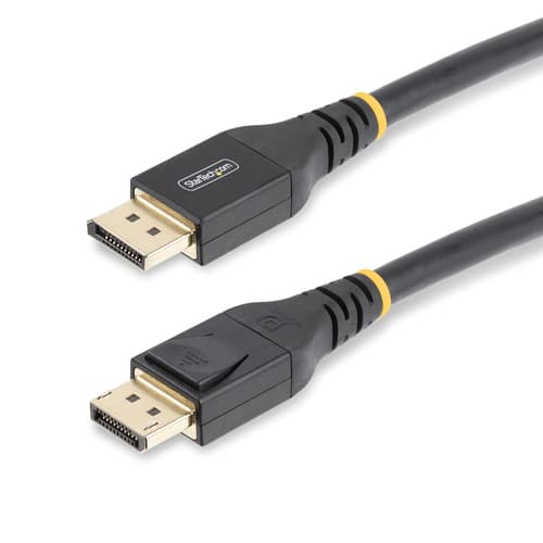 StarTech.com 25ft (7m) VESA-Certified Active DisplayPort 1.4 Cable, DP8K w/HBR3/HDR10/MST/DSC 1.2/HDCP 2.2, 8K 60Hz, 4K 120Hz Video - Active DP 1.4 Cable M/M (DP14A-7M-DP-CABLE) - DisplayPort cable - DisplayPort (M) to DisplayPort (M) - DisplayPort 1.4 - 7 m - Active Copper Cable, active, 4K support, 8K support - black