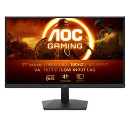 AOC Gaming 27G15N2 - G1 Series - LED monitor - gaming - 27" - 1920 x 1080 Full HD @ 180 Hz - Fast VA - 300 cd/m� - 3000:1 - HDR10 - 1 ms - HDMI, DisplayPort - black