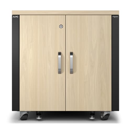 APC NetShelter - Rack (vertical) - soundproof - AC 100-230 V - maple - 12U - 19" - TAA Compliant — view 1