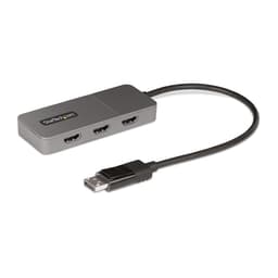 StarTech.com 3-Port MST Hub, DisplayPort to Triple HDMI Monitors, 4K 60Hz, DP 1.4 Multi-Monitor Video Adapter with 1ft (30cm) Built-in Cable, USB Powered, Windows Only - Multi-Stream Transport Hub (MST14DP123HD) - Video/audio switch - 3 x HDMI - desktop