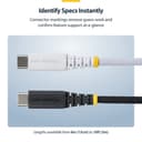 StarTech.com - USB cable - 24 pin USB-C (M) to 24 pin USB-C (M) - USB 2.0 - 3 A - USB Power Delivery (60W), straight, rugged, Power Delivery 2.0 support - white thumbnail 8