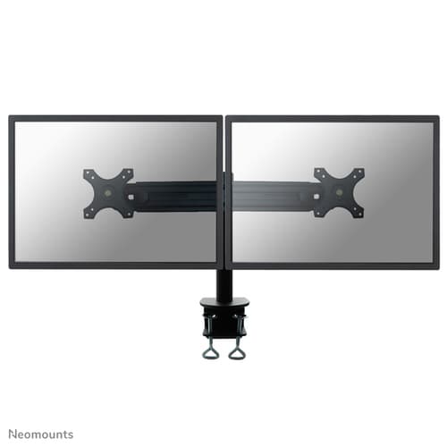 Neomounts FPMA-D700D - Mounting kit - full-motion - for 2 LCD displays - black - screen size: 19"-30" - clamp mountable, desk-mountable — view 1