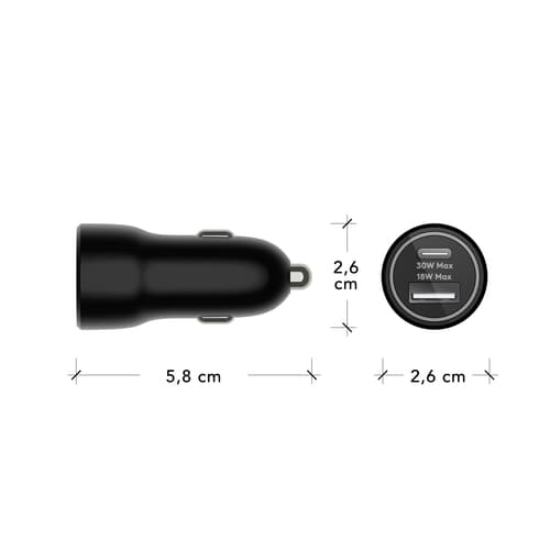 re-chrg-Car Chrg USB-C 30W+USB-A 18W-BLK — view 6
