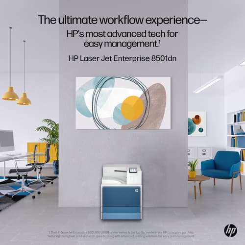 HP LaserJet Enterprise 8501dn - Printer - B/W - Duplex - laser - A3/Ledger - 1200 x 1200 dpi - up to 70 ppm - capacity: 1040 sheets - Gigabit LAN, USB 3.0, USB 3.0 host, USB 2.0 host — view 5