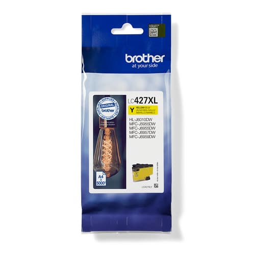 Brother LC427XLY - High capacity - yellow - original - ink cartridge - for Brother HL-J6010DW, MFC-J5955DW, MFC-J6955DW, MFC-J6957DW