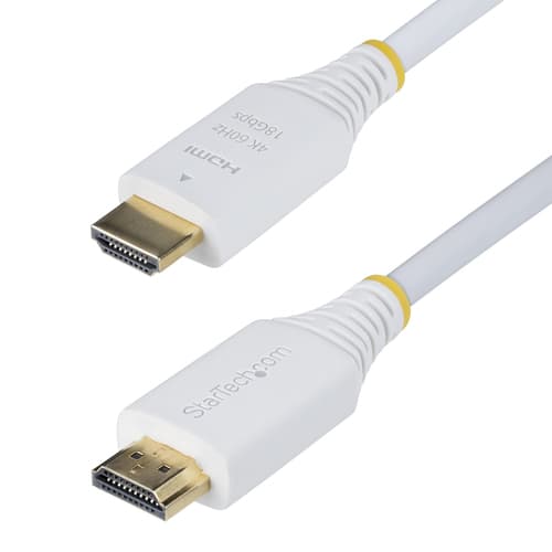 StarTech.com 10ft (3m) Premium Certified High Speed HDMI Cable, 4K60Hz - Premium High Speed - HDMI cable with Ethernet - HDMI male to HDMI male - 3 m - shielded - white - passive, 4K60Hz UHD support, 2K144Hz support, HDR10 support — view 3