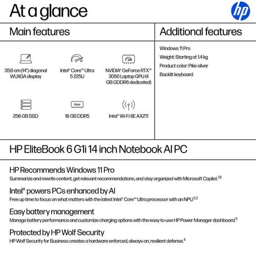 HP EB6 G1I 14 U5-225U 16/256 W11P — view 17