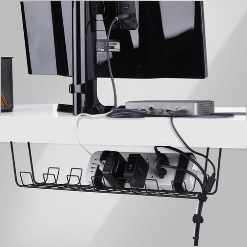 Under Desk Cable Management Tray Black — view 5