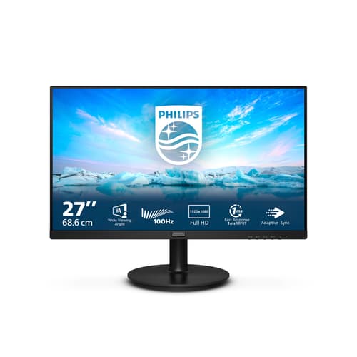 Philips V-line 271V8LAB - LED monitor - 27" - 1920 x 1080 Full HD (1080p) @ 100 Hz - VA - 250 cd/m� - 4000:1 - 4 ms - HDMI, VGA - speakers - textured black — view 3