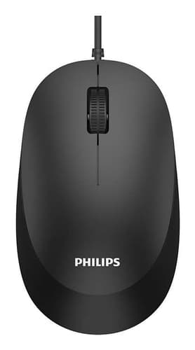 Philips 2000 Series SPK7207BL - Mouse - ergonomic - right and left-handed - optical - 3 buttons - wired - USB 2.0