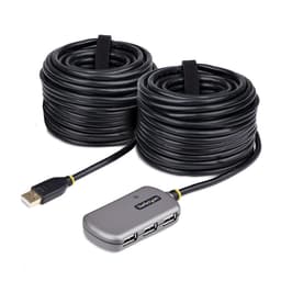 StarTech.com USB Extender Hub, 24m USB 2.0 Extension Cable with 4-Port USB Hub, Active/Bus Powered USB Repeater Cable, Optional 10W Power Supply Included - USB-A Hub w/ ESD Protection (U02442-USB-EXTENDER) - Hub - 4 x USB 2.0