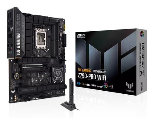 ASUS TUF GAMING Z790-PRO WIFI - Motherboard - ATX - LGA1700 Socket - Z790 Chipset - USB-C 3.2 Gen 2x2, USB-C 3.2 Gen2, USB 3.2 Gen 1, USB 3.2 Gen 2 - Wi-Fi 6E, Bluetooth - onboard graphics (CPU required) - HD Audio (8-channel)