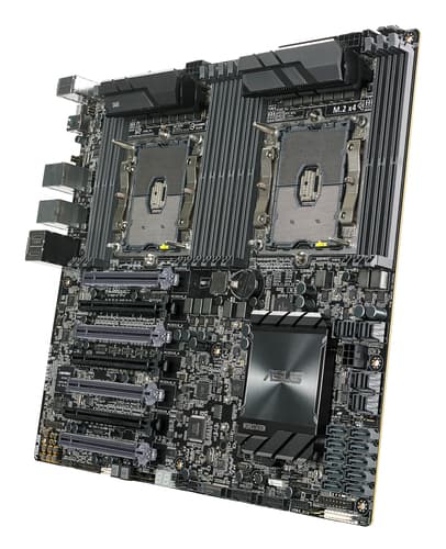 ASUS WS C621E SAGE - Motherboard - SSI EEB - Socket P - 2 CPUs supported - C621 Chipset - USB 3.1 Gen 1, USB-C Gen2, USB 3.1 Gen 2 - 2 x Gigabit LAN - onboard graphics - HD Audio (8-channel) — view 3