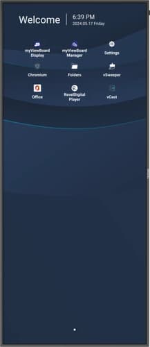 ViewSonic CDE105UW - 105" Diagonal Class LED-backlit LCD display - digital signage - with built-in media player / optional slot-in PC capability - Android - 5K UHD (2160p) 5120 x 2160 - direct-lit LED — view 3