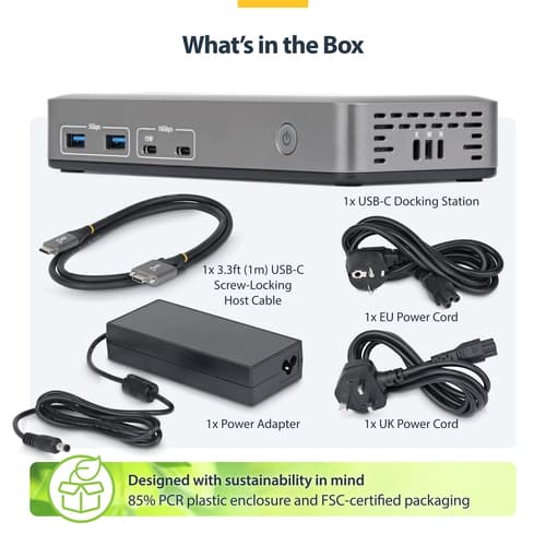 StarTech.com - Docking station - for laptop - USB-C 3.2 Gen 2 - 2 x DP, HDMI - 1GbE — view 9