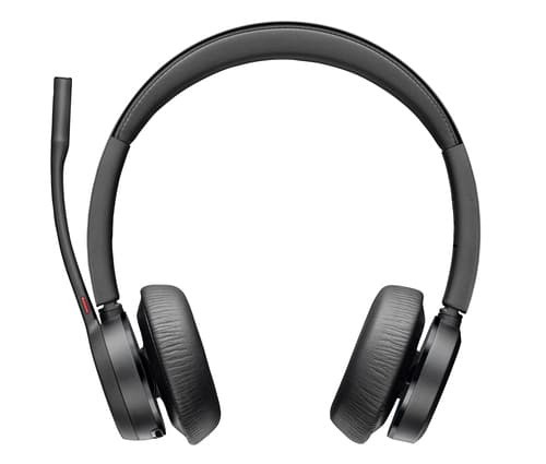 Poly Voyager 4320-M - Voyager 4300 UC series - headset - on-ear - Bluetooth - wireless, wired - USB-C - black - Certified for Microsoft Teams, Zoom Certified