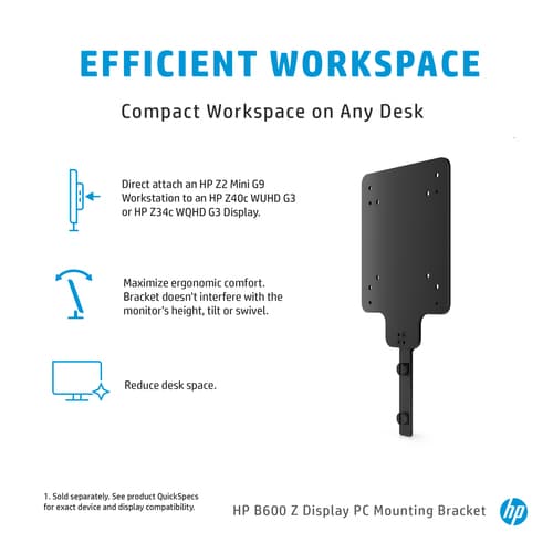 HP B600 - LCD display mounting bracket - for HP Z34c G3, Z40c G3, Elite 600 G9, 800 G9 — view 6