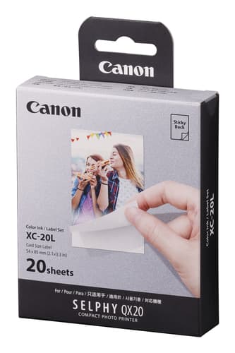 Canon SELPHY XC-20L - Colour (cyan, magenta, yellow) - original - print ribbon cassette and paper kit - for Canon SELPHY QX20 — view 3