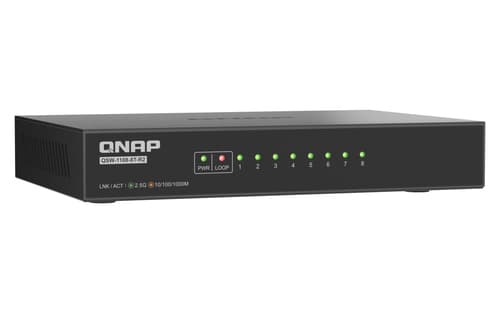 QNAP QSW-1108-8T-R2 - Switch - unmanaged - 8 x 10/100/1000/2.5G - desktop — view 9