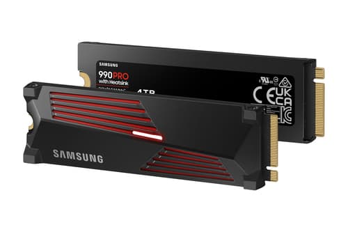 Samsung 990 PRO MZ-V9P4T0GW - SSD - encrypted - 4 TB - internal - M.2 2280 - PCIe 4.0 x4 (NVMe) - 256-bit AES - TCG Opal Encryption 2.0 - integrated heatsink — view 12