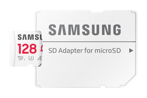 Samsung PRO Plus MB-MD128SA - Sonic the Hedgehog flash memory card (microSDXC to SD adapter included) - 128 GB - A2 / Video Class V30 / UHS-I U3 - microSDXC UHS-I - white — view 5