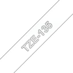 Brother TZe-135 - Self-adhesive - white on clear - Roll (1.2 cm x 8 m) 1 cassette(s) laminated tape - for Brother PT-P750, P950, P-Touch PT-D210, D400, D800, E310, P900, P-Touch Cube Plus PT-P710
