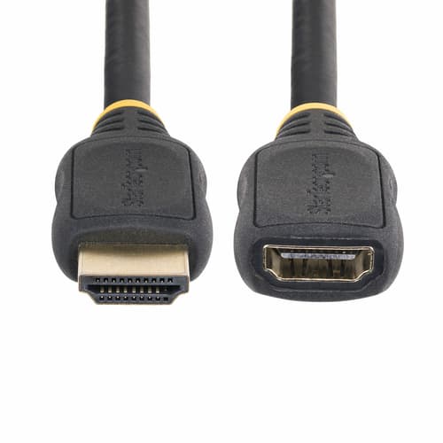 StarTech.com 18in HDMI 2.0 Extension Cable, 4K 60Hz, M/F - High Speed - HDMI extension cable - HDMI male to HDMI female - 50 cm - shielded - black - 4K60Hz support, passive — view 7