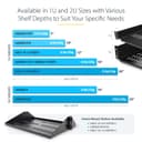 StarTech.com 2-Pack 1U Server Rack Shelf, Vented, 44lb Capacity, 16" Deep (CABSHELF116V2PK) - Rack shelf - black - 1U - 19" (pack of 2) thumbnail 7