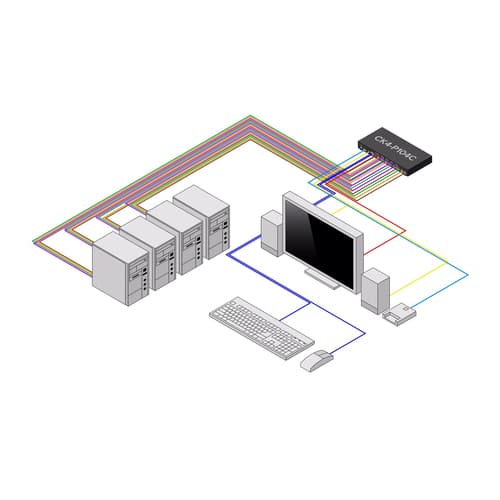 StarTech.com - KVM switch - secure - 4 x KVM port(s) - 1 local user - desktop - TAA Compliant — view 4