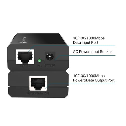 TP-Link TL-POE150S - PoE injector - output connectors: 1 — view 4