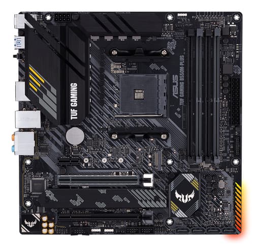 ASUS TUF GAMING B550M-PLUS - Motherboard - micro ATX - Socket AM4 - AMD B550 Chipset - USB-C Gen2, USB 3.2 Gen 1, USB 3.2 Gen 2 - 2.5 Gigabit LAN - onboard graphics (CPU required) - HD Audio (8-channel)