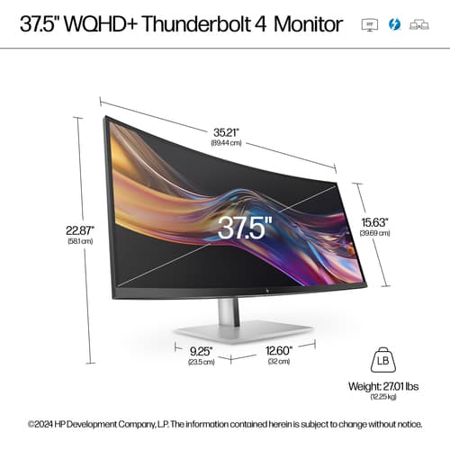 HP S7 PRO 738PU WQHD+ TB4 MONITOR — view 6