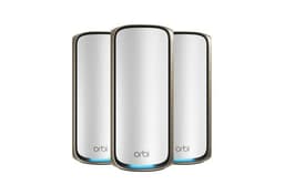 NETGEAR Orbi 970 Series RBE973S - Wi-Fi system - (router, 2 extenders) - up to 8,200 sq.ft - mesh 10GbE, 2.5GbE, Wi-Fi 7 Quad-Band