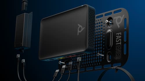 Poly Studio G62 - Without power cord - video conferencing system - Certified for Microsoft Teams, Certified for Poly Video - black - TAA Compliant - with PoE+ Adapter — view 8