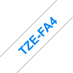 Brother TZe-FA4 - Fabric - blue on white - Roll (1.8 cm x 3 m) 1 cassette(s) tape - for P-Touch PT-3600, D400, D450, D600, E300, E310, E550, H101, H500, P700, P750, P900, P950