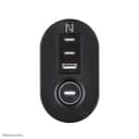 Neomounts - Power strip - USB-C + USB-A - AC 230 V - 3680 Watt - input: Type F - output connectors: 3 (2 x 24 pin USB-C (PD), USB, 3 x power Type F) - 1.4 m cord - black - with Clamp Desk Mount thumbnail 6