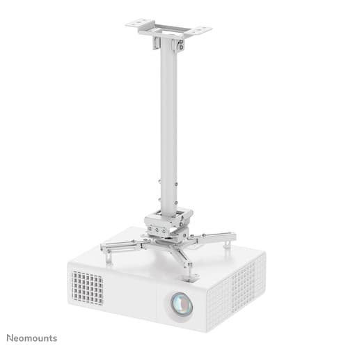 Neomounts CL25-540WH1 - Mounting kit (ceiling mount) - full-motion - for projector - easy-install, height 60.5 - 90.5 cm - steel - white — view 1