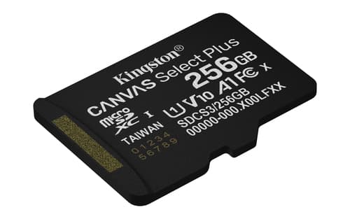 Kingston Canvas Select Plus - Flash memory card (SD adapter included) - 256 GB - A1 / Video Class V10 / UHS-I U1 / Class10 - microSDXC UHS-I — view 5