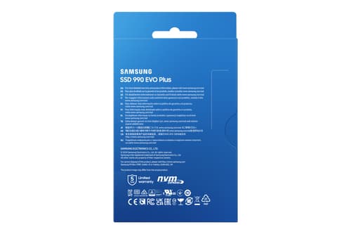 Samsung 990 EVO Plus MZ-V9S1T0 - SSD - encrypted - 1 TB - internal - M.2 2280 - PCIe 5.0 x2 (NVMe) - 256-bit AES - TCG Opal Encryption 2.0 — view 7