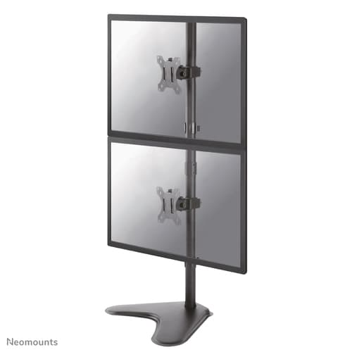 Neomounts FPMA-D550DDV - Stand - for 2 LCD displays - black - screen size: 10"-32" - desktop stand, desk-mountable — view 1