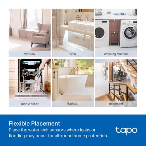 Tapo T300 V1 - Water leak sensor - smart - wireless - 868 - 922 MHz — view 9