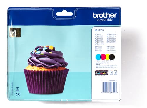 Brother LC123 - 4-pack - black, yellow, cyan, magenta - original - blister - ink cartridge - for Brother DCP-J100, J105, J132, J152, J552, J752, MFC-J245, J470, J650, J6520, J6720, J6920